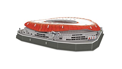Atlético de Madrid- European Soccer International Puzzle 3D Estadio Wanda Metropolitano con Luz (Eleven Force 14061)