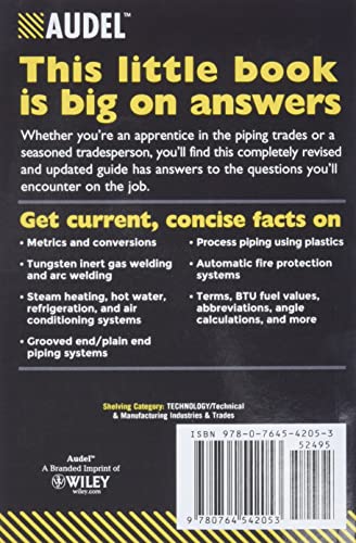 Audel Pipefitter′s and Welder′s Pocket Manual: 3 (Audel Technical Trades Series)