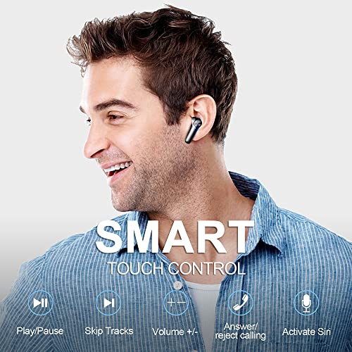 Auriculares Bluetooth 5.1 Auriculares Inalambricos Deportivos Reducción de Ruido In-Ear Auriculares HiFi Stereo Cascos Sport con Microfono 35 Horas de Eeproducción IPX7 Impermeable Carga Rápida USB-C