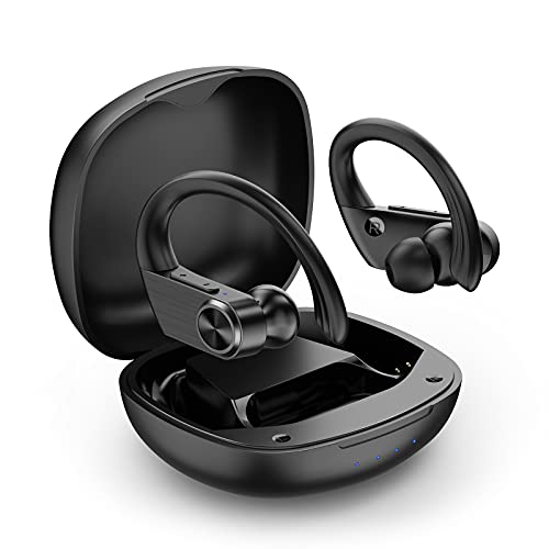 Auriculares Bluetooth deportivos inalámbricos IPX7, resistentes al agua, auriculares deportivos para correr, con micrófono integrado, 25 horas de tiempo de reproducción,Bluetooth 5.0 para Apple Huawei