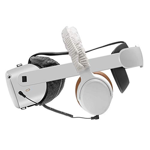 Auriculares estéreo Bass VR hechos a medida para Oculus Quest 2 y Oculus Rift S - Cable elástico corto cómodo almohadilla y cubierta
