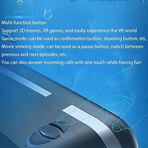 Auriculares VR Gafas 3d Gafas Realidad Virtual Sonido Estéreo 3D Auriculares Realidad Virtual Para Juegos Realidad Virtual Con Mando Distancia Compatible Todos Teléfonos Inteligentes ( Color : 12B04 )