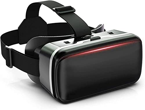 Auriculares VR, VR 3D Realidad Virtual Auriculares para Películas y Juegos VR Gafas Gafas Compatibles con Teléfono y Android, Lentes Anti-Blue, Distancia Ajustable y Objeto (Negro)