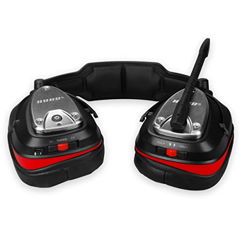 Auricularesn gaming inalámbricos Gaming con Bass 7.1 Surround y Orejeras de metal auriculares con microfono para PS4, Nintendo Switch ,PC