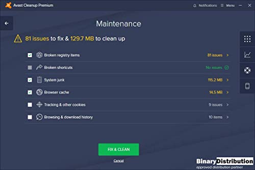 Avast Cleanup Premium 2020 for Windows - 10 PCs 3 Years