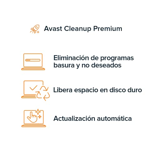 Avast Cleanup Premium - Elimina los archivos no deseados y acelera el sistema operativo | 10 Dispositivo | 1 Año | PC/Mac | Código de activación enviado por email