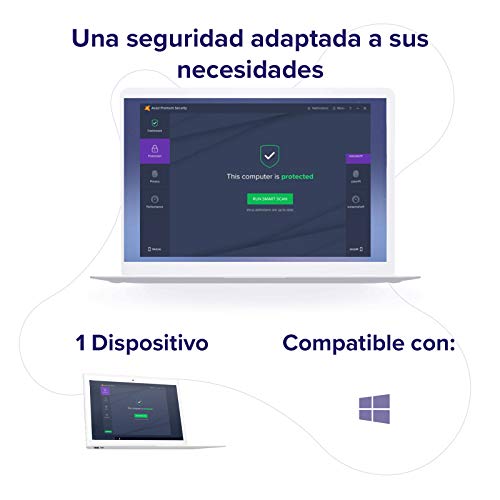 Avast Premium Security - Protección antivirus | 1 Dispositivo | 1 Año | PC/Mac | Código de activación enviado por email