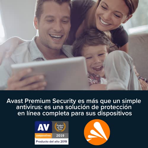 Avast Premium Security - Protección antivirus | 1 Dispositivo | 1 Año | PC/Mac | Código de activación enviado por email