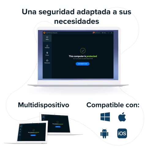 Avast Premium Security - Protección antivirus - Software para descargar | 10 Dispositivo | 1 Año | PC/Mac | Código de activación enviado por email