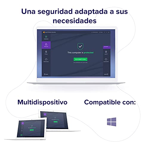 Avast Premium Security - Protección antivirus - Software para descargar | 10 Dispositivo | 1 Año | PC/Mac | Código de activación enviado por email