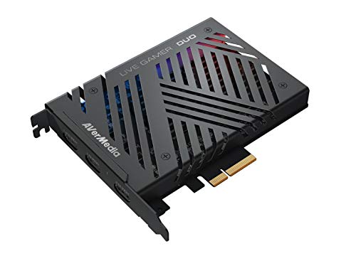 AverMedia Live Gamer Duo GC570D, 4Kp60 HDR-Passthrough PCI-E, latencia Extremadamente Baja, compatible para Xbox, Playstation y PC