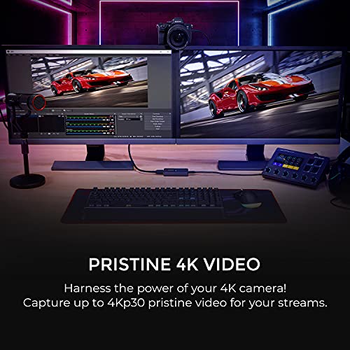 AVerMedia Live Streamer Cap 4K - Dispositivo de Captura de vídeo HDMI 3.0. Transmite tu DSLR, cámara de vídeo, cámara sin Espejo y de acción a 1080p60 HDR o 4K 30 FPS. para Streams y vloggear (BU113)
