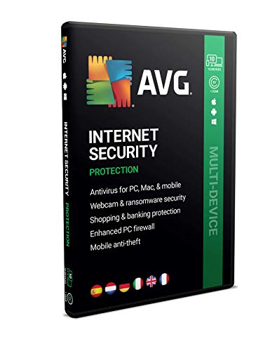 AVG Internet Security 2021/2022 | Multidispositivos | 10 dispositivos | 1 Año | Protección antivirus | En Caja