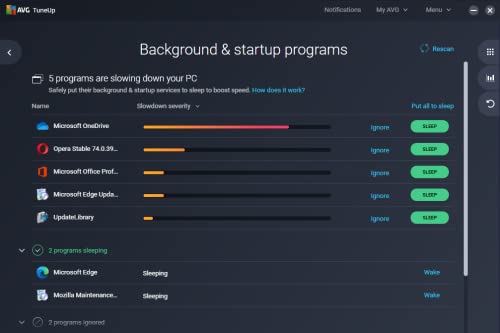 AVG TuneUp 2021/2022 | Multidispositivo | 10 dispositivos |1 Año | Elimina los archivos basura y acelera el sistema operativo | En Caja