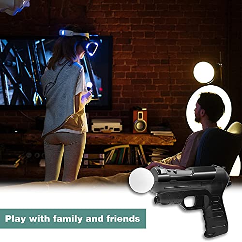 AWJGVBOY Sony PS4 VR MOVE Pistola de luz con mango somatosensorial PS VR Gun PSVR Disparo auxiliar compatible con PS3 Accesorios de mango de controlador somatosensorial PS4 Move，2 piezas