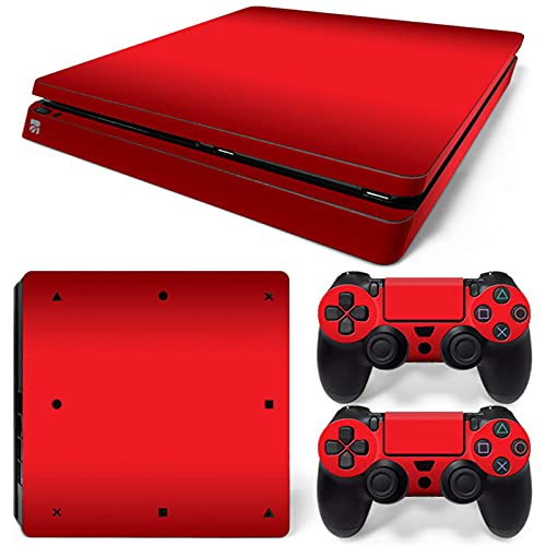 AXDNH Color Sólido para PS4 Slim Skin & Pegatina para Consola Playstation 4 Slim + Pegatina De Piel De Vinilo para PS4 Slim 2 Controladores Pegatina De Piel/Accesorios Adhesivos para Gamepad,6050