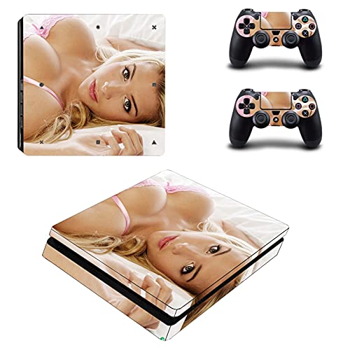 AXDNH Diseño De Patrón De Belleza Sexy para PS4 Slim Skin Sticker Calcomanía De Envoltura Completa para Playstation 4 Console Skin Y 2 Controller PS4 Slim Skins Sticker Vinyl,0058