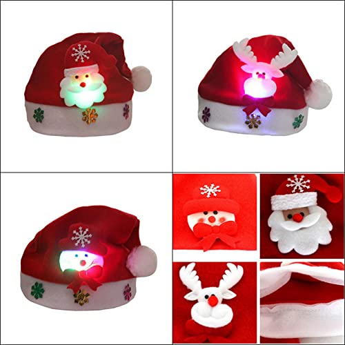 Aznever E/T Light Up Hat, Christmas Beanie Hat with LED Colorful Lights, Unisex Soft Winter Christmas Cap for Party Family Dancing Jogging Bicycling