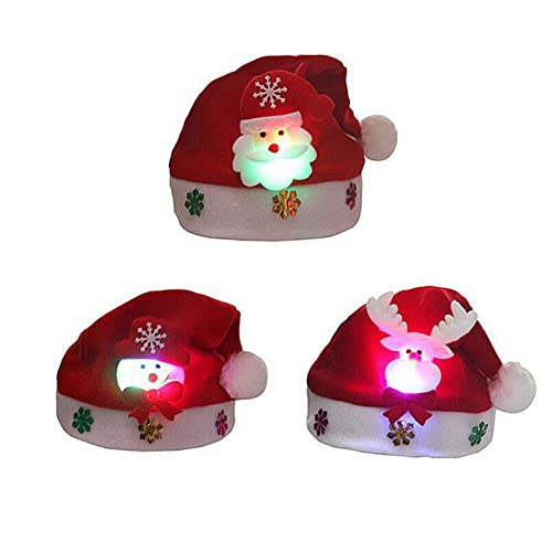Aznever E/T Light Up Hat, Christmas Beanie Hat with LED Colorful Lights, Unisex Soft Winter Christmas Cap for Party Family Dancing Jogging Bicycling