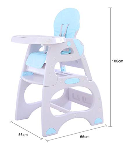 Babify Eat&Play Trona Convertible en Silla + Mesa - Reclinable - Doble Bandeja Extraible Multiposiciones - Asiento Gris