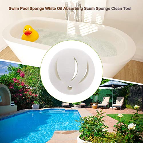 Bagalqio Esponja De Escoria De Absorción De Aceite, 1 / Piscina De Natación Esponja Blanco Aceite Absorbente Scum Sponge Tool Limpio, Adecuado Para Recoger Aceite, Escoria, Limo, Suciedad, astonishing
