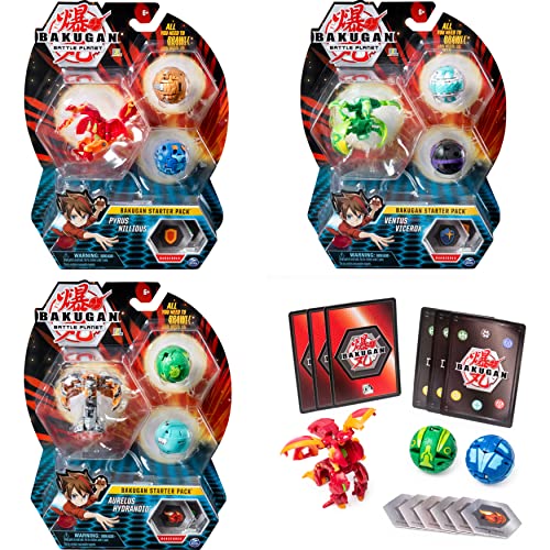 BAKUGAN Starter Pack Set Assortment (Styles may Vary-One Supplied) Surtido de paquetes de iniciación (estilos pueden variar, uno incluido), color multicolor. (Spin Master Toys Ltd 6045144)