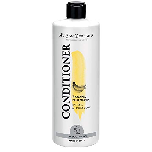 Bálsamo de Banana - Crema para Perros y Gatos - 500 ml - Ayuda a Normalizar la Elasticidad del Pelo - Mayor Suavidad y Brillantez - Ideal para Pelos Medios - IV San Bernard