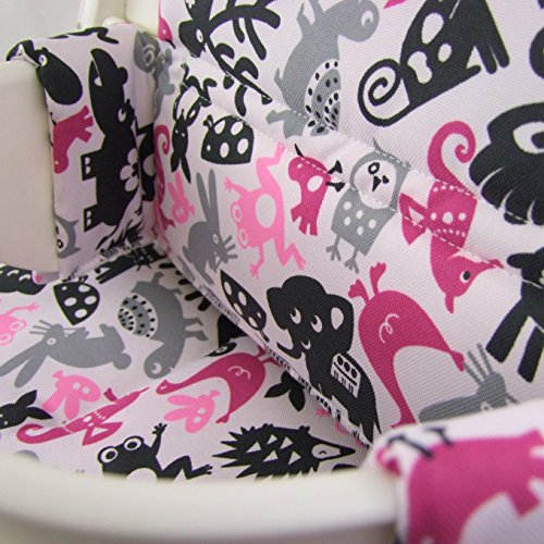 BambiniWelt - Cojín de asiento para trona Stokke Tripp Trapp, en 20 colores, asiento de 2 piezas, funda de repuesto Marine W. Figuren