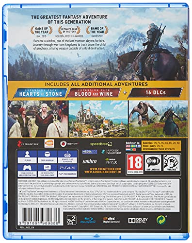 Bandai Namco Entertainment The Witcher 3 Game Of The Year Edition (PS4)