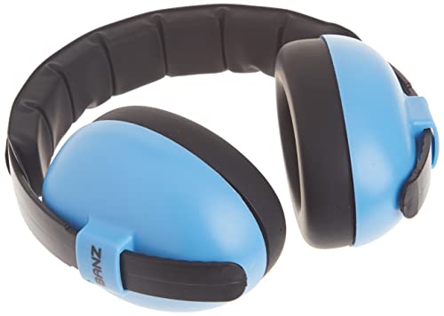 BANZ BABY EAR DEFENDERS, Protector acustico con almohadillas para bebés a partir de 3 años (Azul)