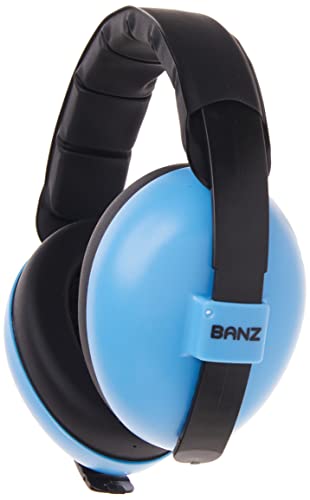 BANZ BABY EAR DEFENDERS, Protector acustico con almohadillas para bebés a partir de 3 años (Azul)