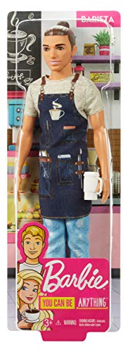 Barbie Muñeco Ken Barista con accesorios (Mattel FXP03) , color/modelo surtido