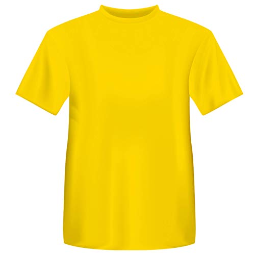 Barcelona Padel Tour | Camiseta Técnica de Manga Corta para Hombre Joma | En Tejido Micro Mesh Transpirable con Corazón Love Pádel y Bandera Brasil | Amarillo XXL