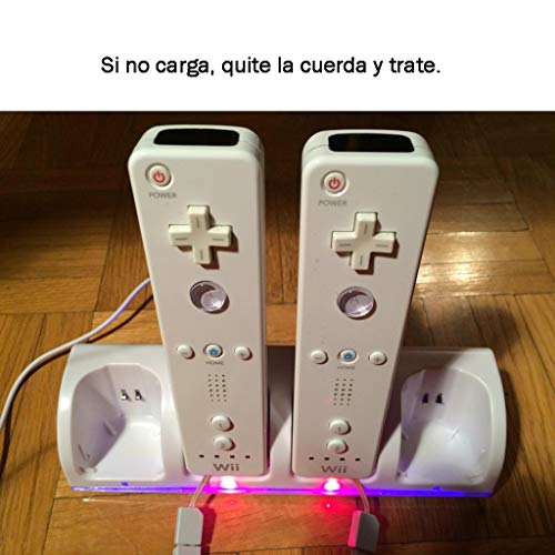 Base de Cargador + 2800 mAh Baterías Recargables para Mandos Wii, YFish Estación Carga Mandos a la Vez, Indicador LED Se Encienda como Que Está Cargando (Blanco-2 Dock)