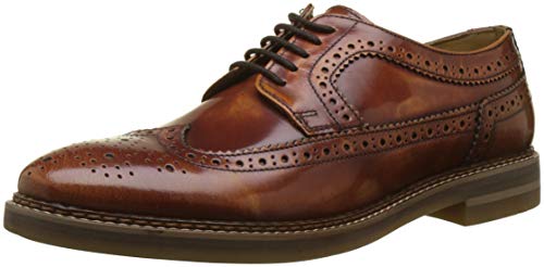 Base London Turner, Zapatos de Cordones Brogue Hombre, Beige Shine Tan 242, 45 EU
