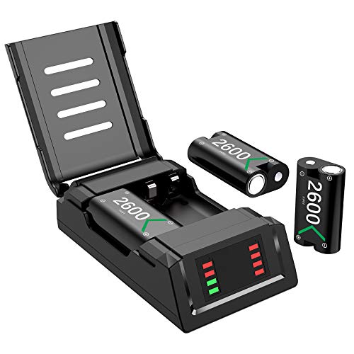 Batería de Controlador para Xbox One Series X S, Mando Cargador 3x 2600 mAh Recargable Battery Pack Accesorios para Xbox One/ Xbox One S/Xbox One X/Elite/Xbox Series X S Controller
