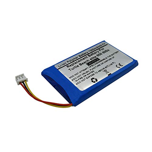 Batería de repuesto para auriculares inalámbricos Turtle Beach Elite 800 800x (3,7 V, 1000 mAH)