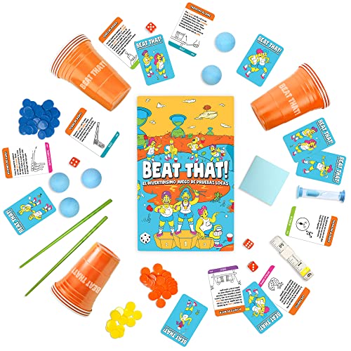Beat That! - El divertidísimo Juego de Pruebas locas [Juego de Mesa para niños y Adultos - Español] por Gutter Games