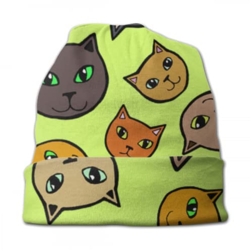 Beautiful Lively Fashion Animal Pet Cat Girls Skull Cap Kids Knitted Cap Skull Cap For Girls Women Skull Caps 3D Printed Adult Comfortbale Soft