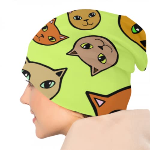 Beautiful Lively Fashion Animal Pet Cat Girls Skull Cap Kids Knitted Cap Skull Cap For Girls Women Skull Caps 3D Printed Adult Comfortbale Soft