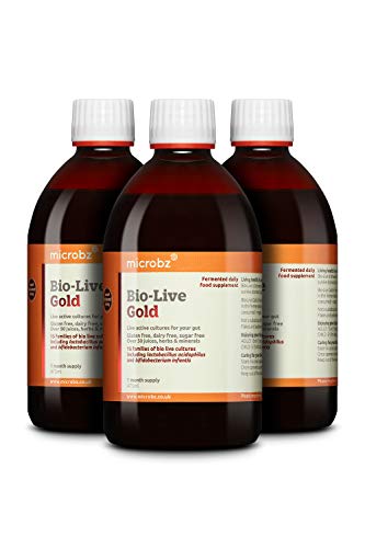 Bebida fermentada BIO-LIVE GOLD para restaurar la flora intestinal o microbiota, y fortalecer el sistema inmunológico
