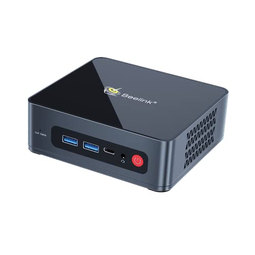 Beelink U59 Mini PC Ordenador de Sobremesa Windows 10 con el Nuevo 11th Generación Jasper Lake N5095, 8GB DDR4 + 256GB M.2 SSD, 2.4 + 5.8GHz WiFi, Dual HDMI, Type-C, 1000Mbps, BT 4.0