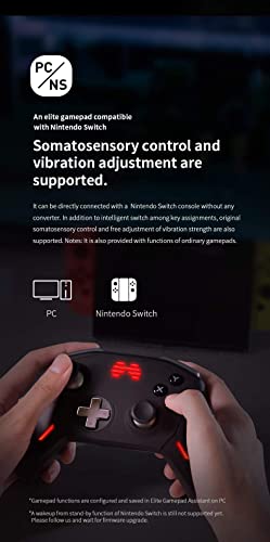 BEITONG T6 ELITE GAMEPAD, Wireless Gaming Controller para Nintendo Switch & PC & Smart TV , botones de acción mecánica, detección de movimiento, 5 niveles de vibración, función Air mouse