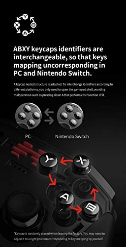 BEITONG T6 ELITE GAMEPAD, Wireless Gaming Controller para Nintendo Switch & PC & Smart TV , botones de acción mecánica, detección de movimiento, 5 niveles de vibración, función Air mouse
