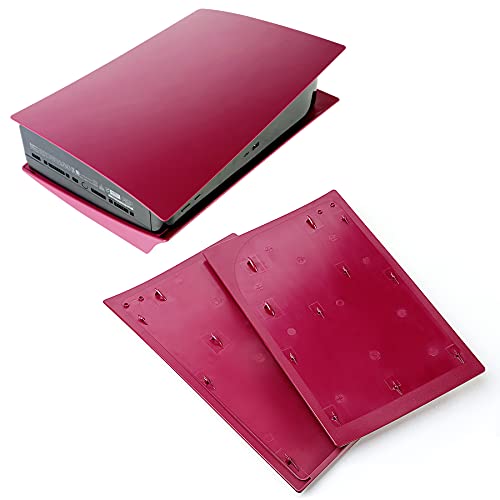 Benazcap PS5 Faceplates Carcasa Cubierta Rojo Placa de Repuesto para Disco Playstation 5, Cosmic Red