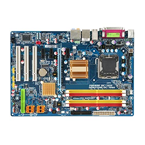 BEROVE Placas Base de computadora Placa Base blancaPlaca Base de Escritorio Fit for Gigabyte GA-EP35-DS3L EP35-DS3LP35 Socket LGA 775 DDR2 ATX Placa Base de computadora