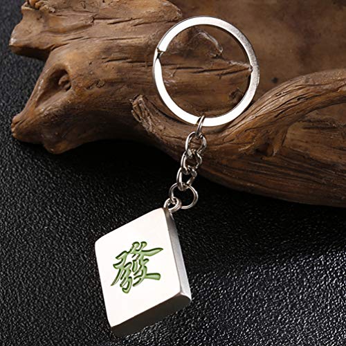 BESPORTBLE 3 Unids Funny Mahjong Llaveros Feng Shui Lucky Mahjong Azulejos Amuleto Fortune Llavero Llavero Decoraciones Charm Colgante para Mahjong Player Regalo