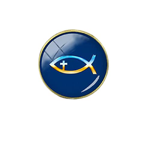 Best Deals Ever Steam punk insignias de pez cristiano símbolo con cristiano broches alfileres joyería regalos para los mejores amigos