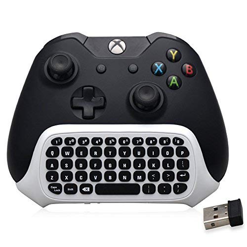 BestFire 47 teclas inalámbricas 2.4G práctico mini teclado portátil de juego mensaje Gamepad teclado Chatpad inalámbrico con auriculares Audio Jack para XBOX ONE S controlador