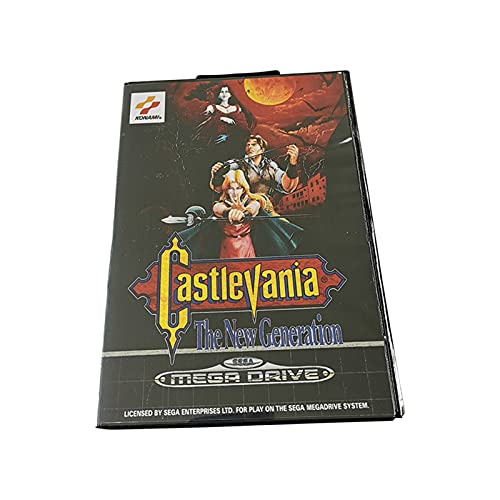 Bewitched ZHANGHANG Castlevania Nueva generación Apta para 16 bits Sega Genesis/Megadrive Cartucho de Videojuegos Consola con Caja de Venta al por Menor ZH (Color : Black)